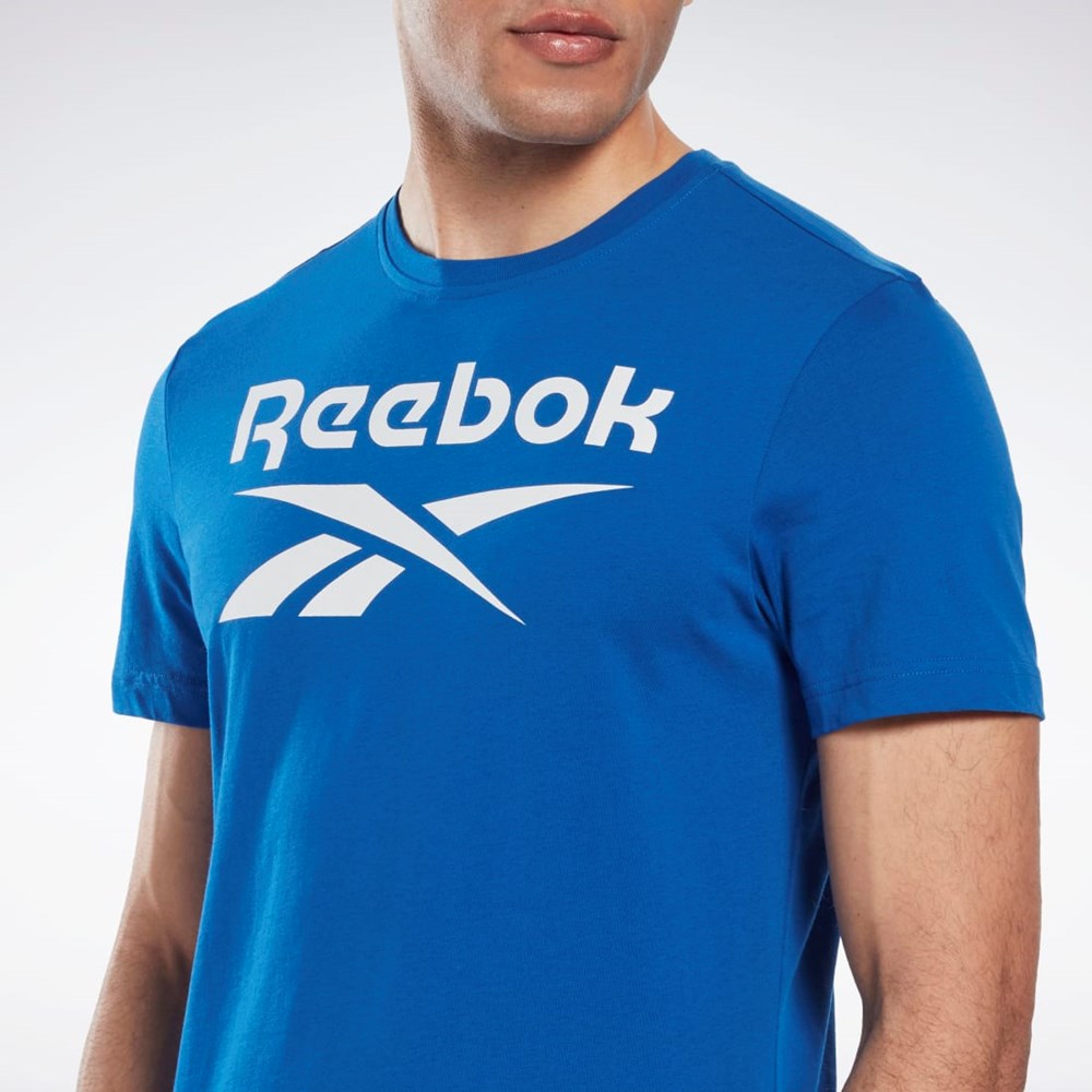 Reebok Reebok Identity Big Logo T-Shirt Blå | OGFWSY-523