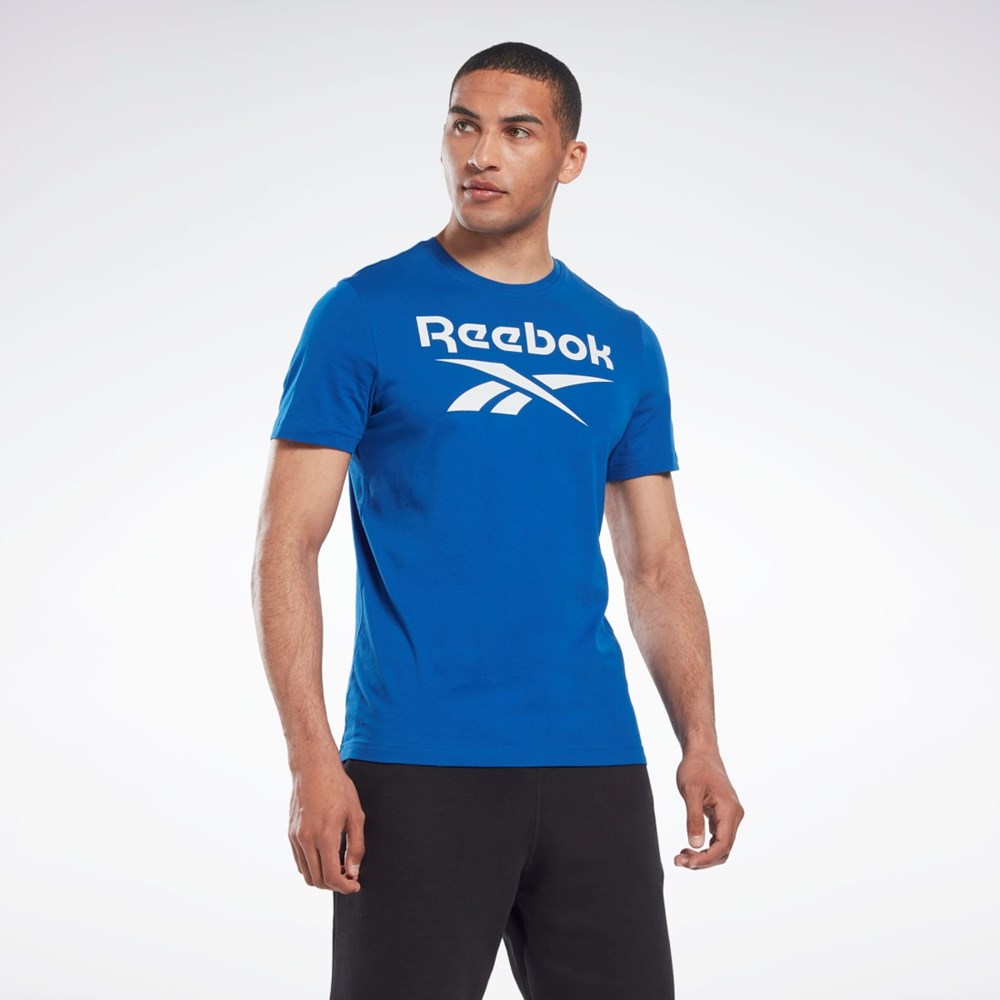 Reebok Reebok Identity Big Logo T-Shirt Blå | OGFWSY-523