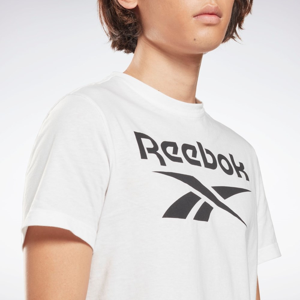 Reebok Reebok Identity Big Logo T-Shirt Hvite | RBSLGQ-394