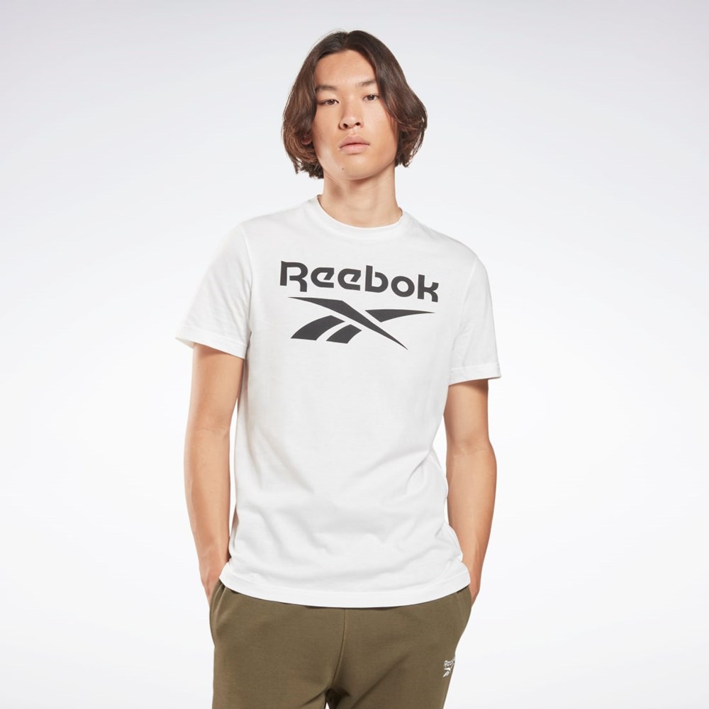 Reebok Reebok Identity Big Logo T-Shirt Hvite | RBSLGQ-394