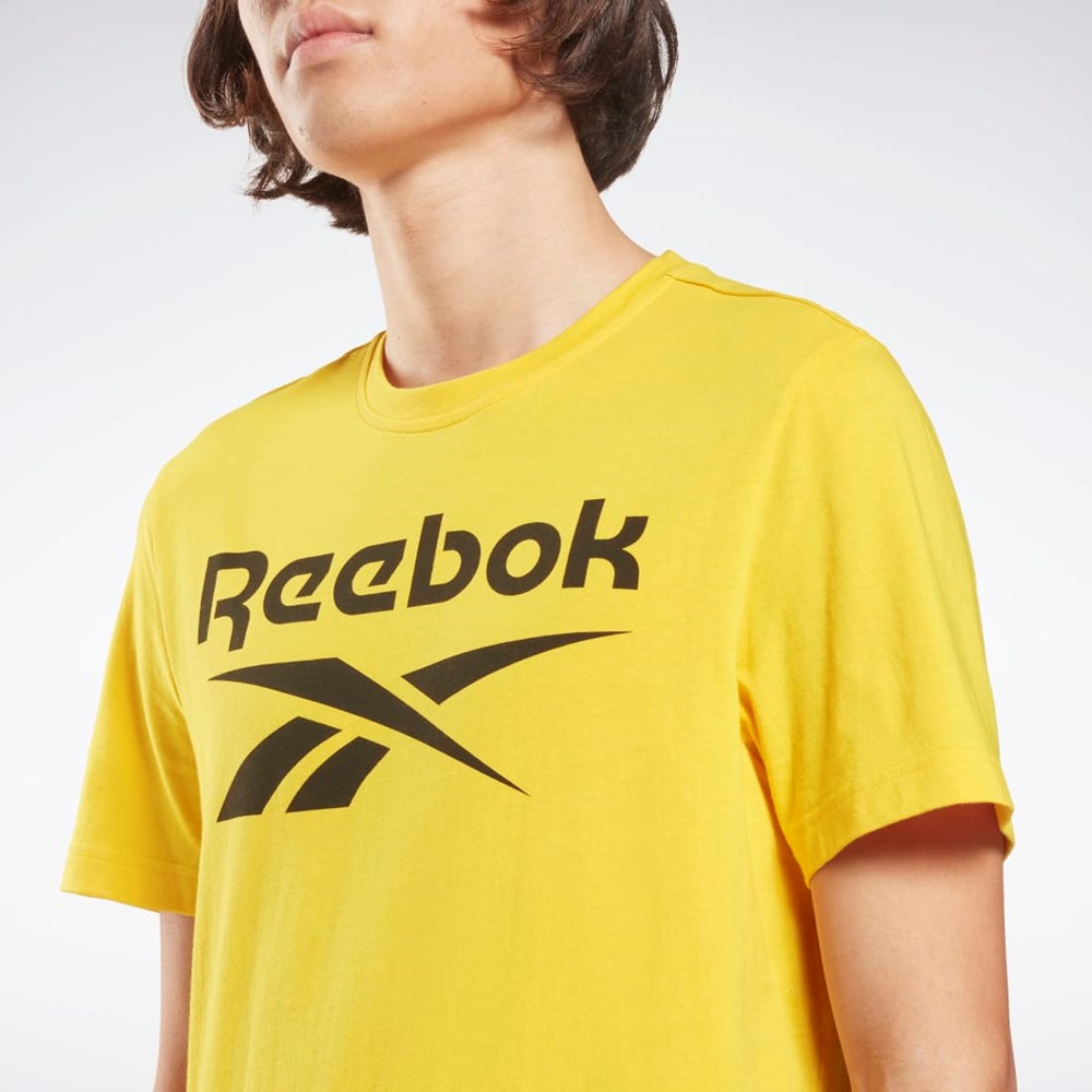 Reebok Reebok Identity Big Logo T-Shirt Gul | SIBTPF-705