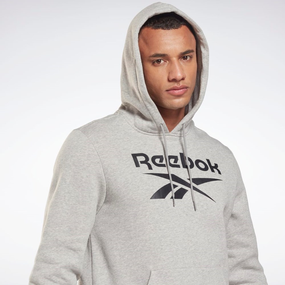 Reebok Reebok Identity Fleece Hoodie Grå Svarte | NAJLUD-854