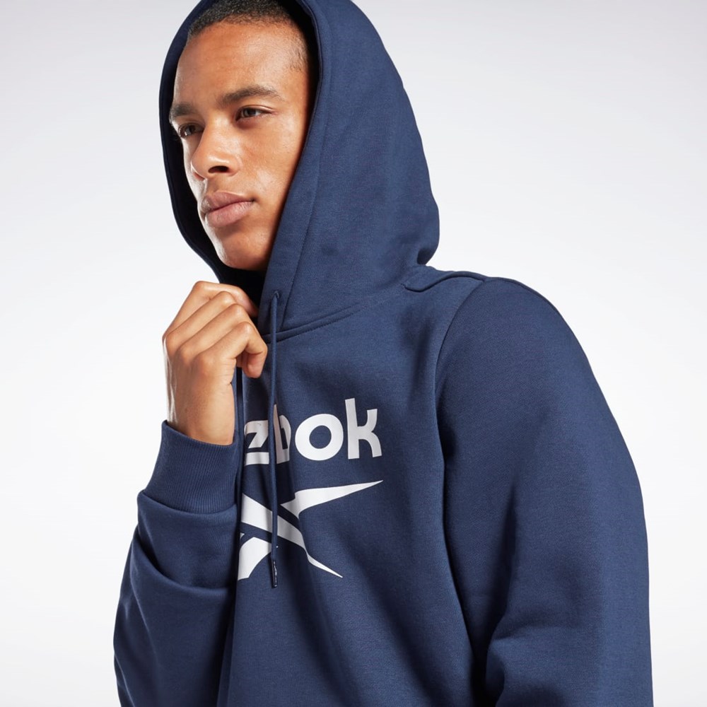 Reebok Reebok Identity Fleece Hoodie Marineblå | WIXCVR-024