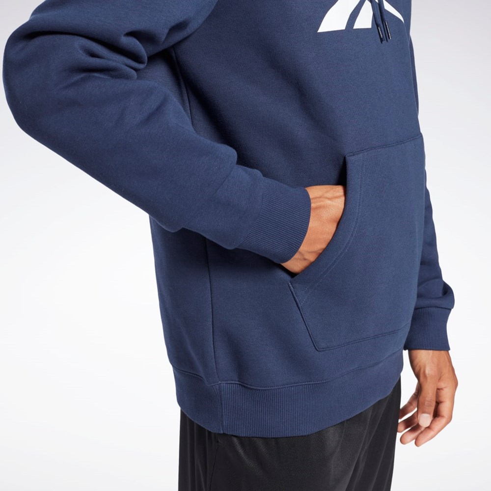 Reebok Reebok Identity Fleece Hoodie Marineblå | WIXCVR-024