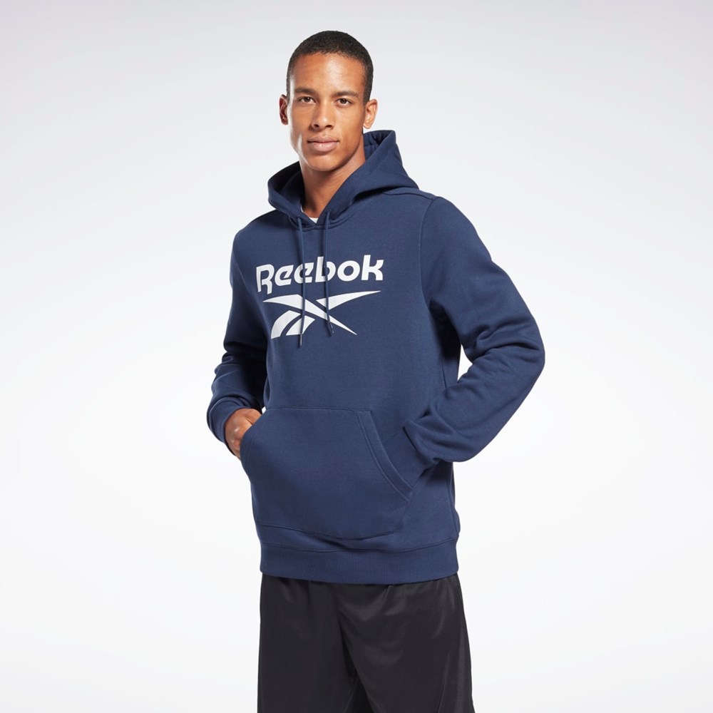 Reebok Reebok Identity Fleece Hoodie Marineblå | WIXCVR-024