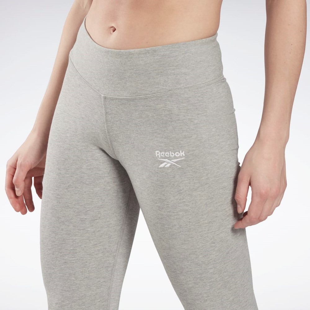 Reebok Reebok Identity Leggings Grå Hvite | QKDOSC-043