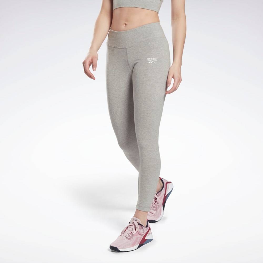 Reebok Reebok Identity Leggings Grå Hvite | QKDOSC-043