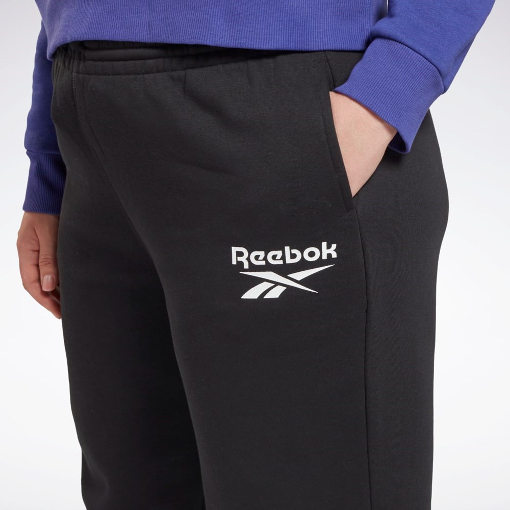 Reebok Reebok Identity Logo Fleece Joggers (Plus Size) Svarte | AYLDGM-652