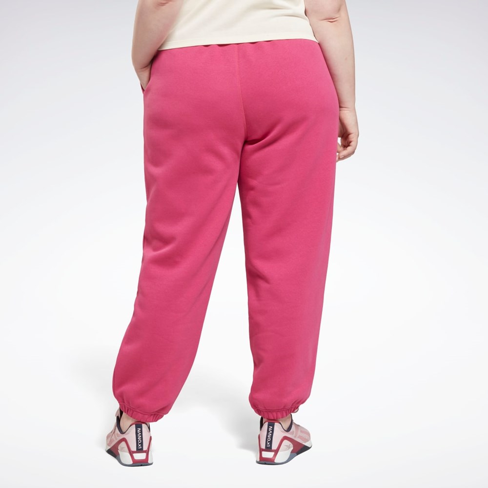 Reebok Reebok Identity Logo Fleece Joggers (Plus Size) Rosa | DJRTEV-539