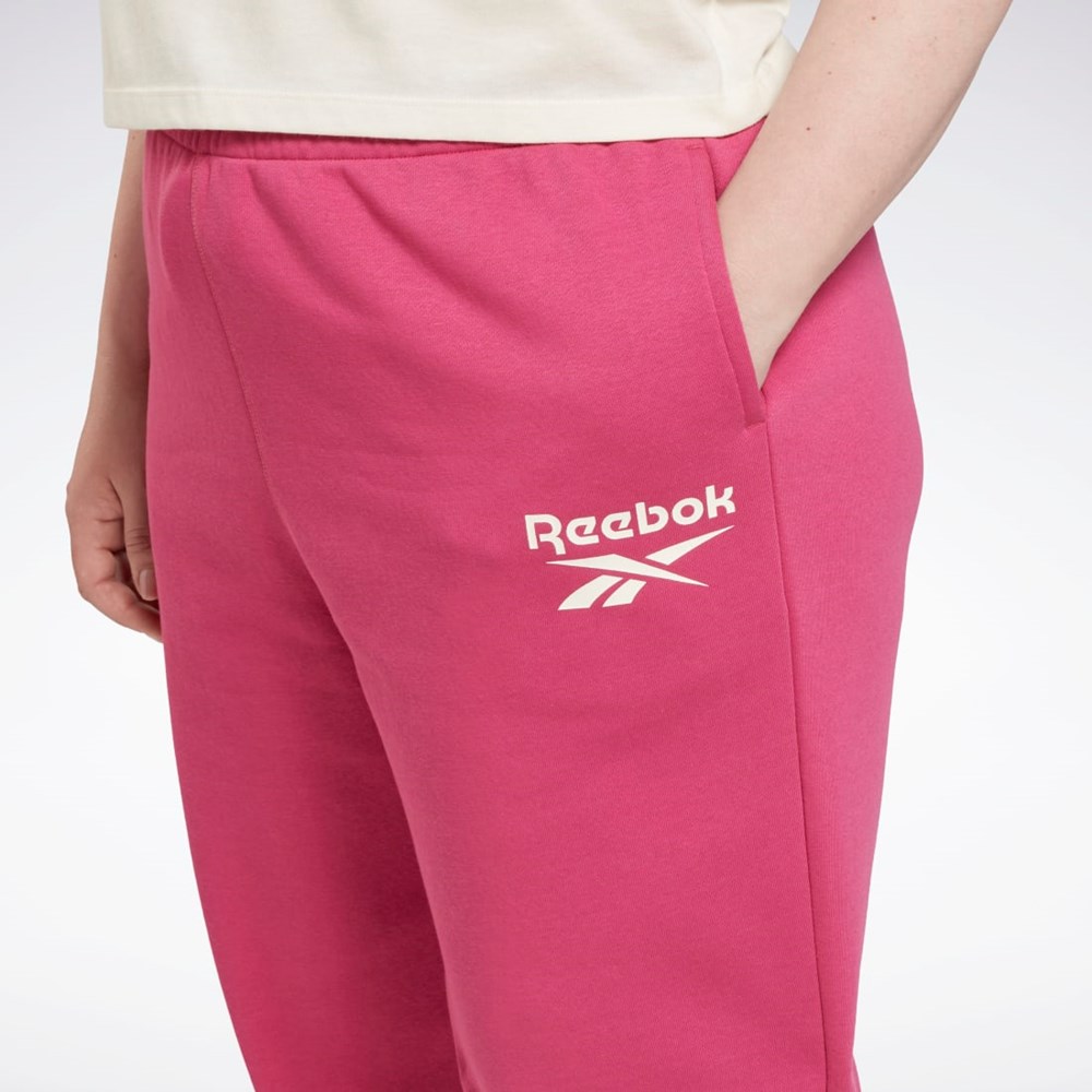 Reebok Reebok Identity Logo Fleece Joggers (Plus Size) Rosa | DJRTEV-539