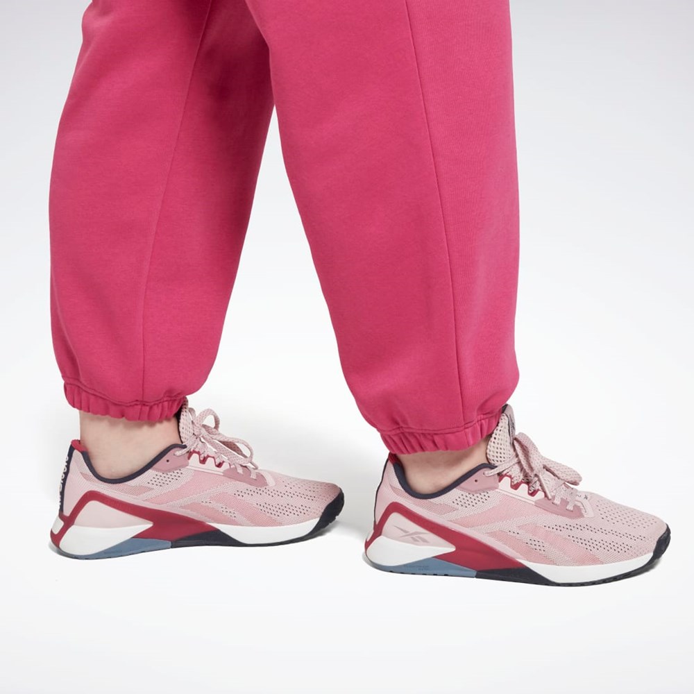 Reebok Reebok Identity Logo Fleece Joggers (Plus Size) Rosa | DJRTEV-539