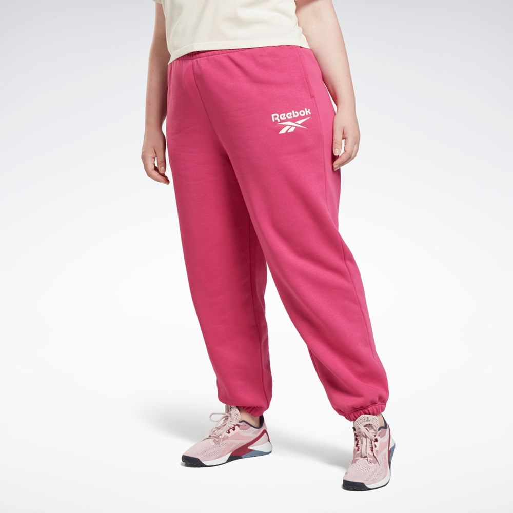 Reebok Reebok Identity Logo Fleece Joggers (Plus Size) Rosa | DJRTEV-539