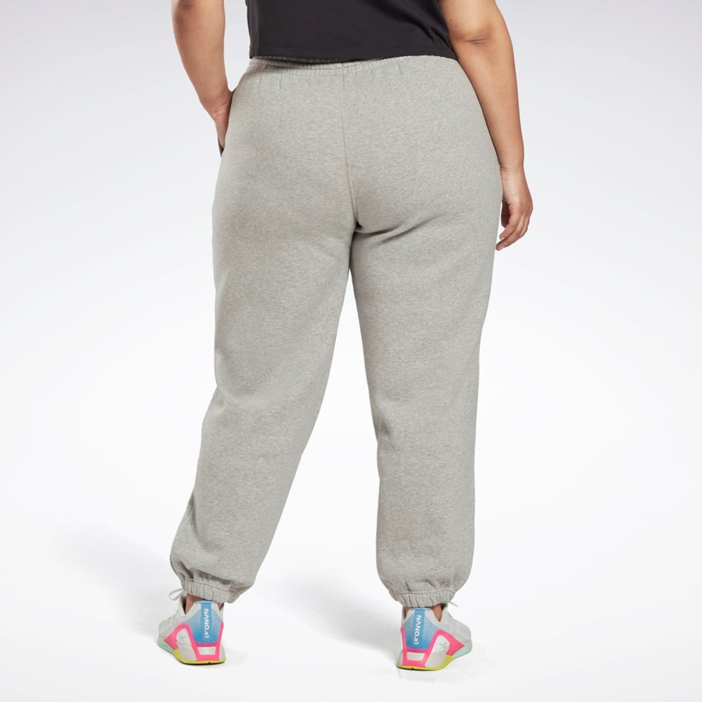 Reebok Reebok Identity Logo Fleece Joggers (Plus Size) Grå | EIZMCK-476