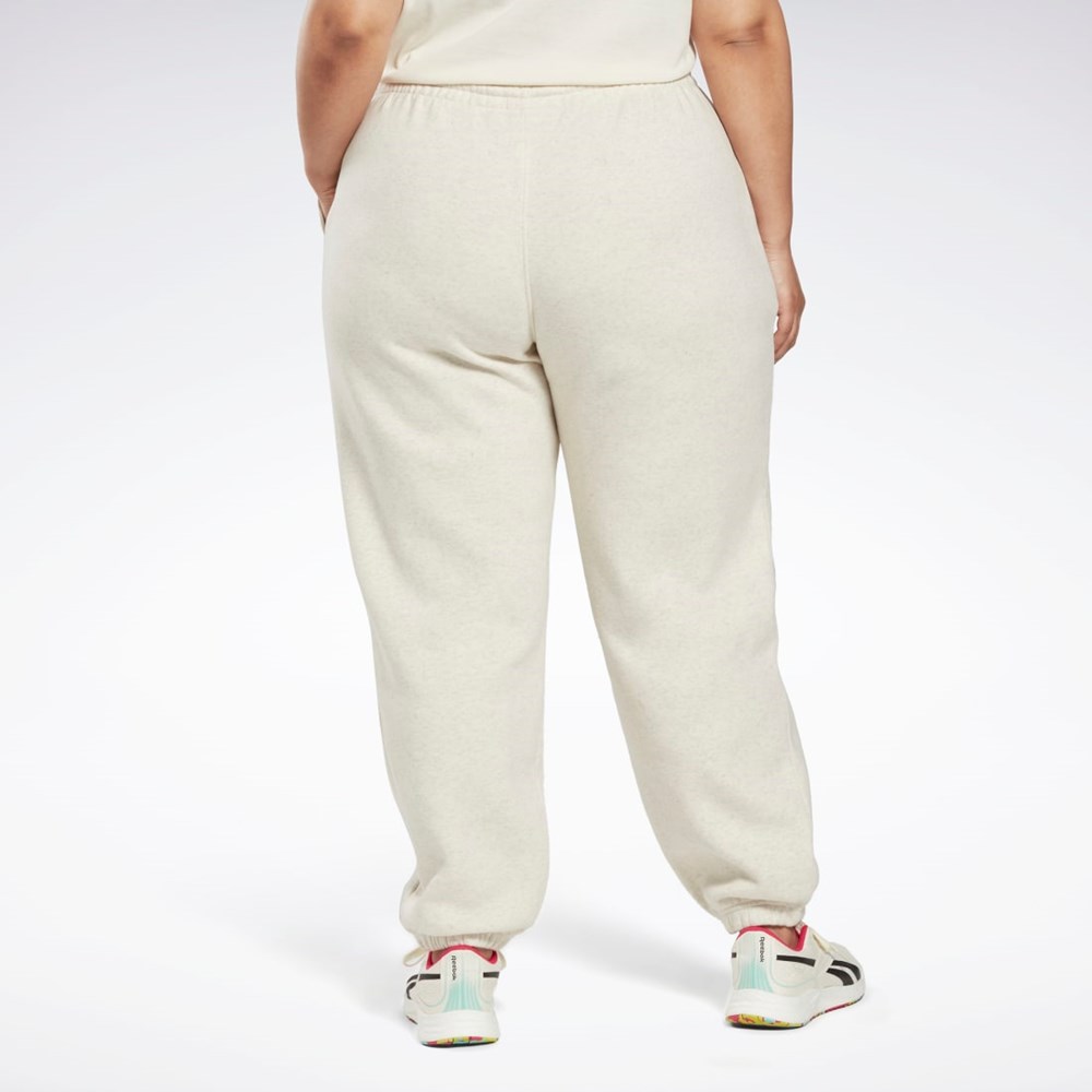 Reebok Reebok Identity Logo Fleece Joggers (Plus Size) Hvite | TOHAUB-709