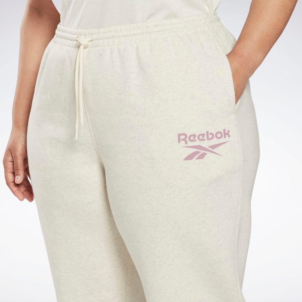 Reebok Reebok Identity Logo Fleece Joggers (Plus Size) Hvite | TOHAUB-709