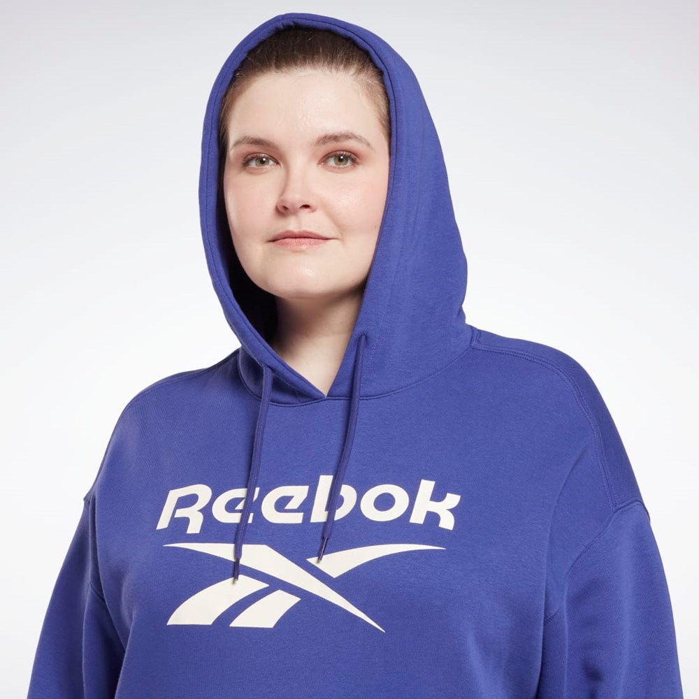 Reebok Reebok Identity Logo Fleece Pullover Hoodie (Plus Size) Lilla | PJTHVM-980