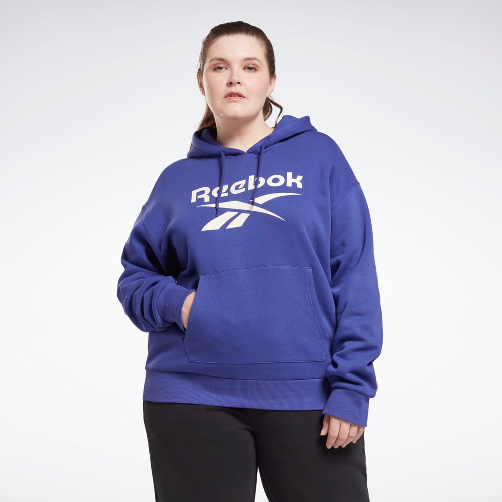 Reebok Reebok Identity Logo Fleece Pullover Hoodie (Plus Size) Lilla | PJTHVM-980