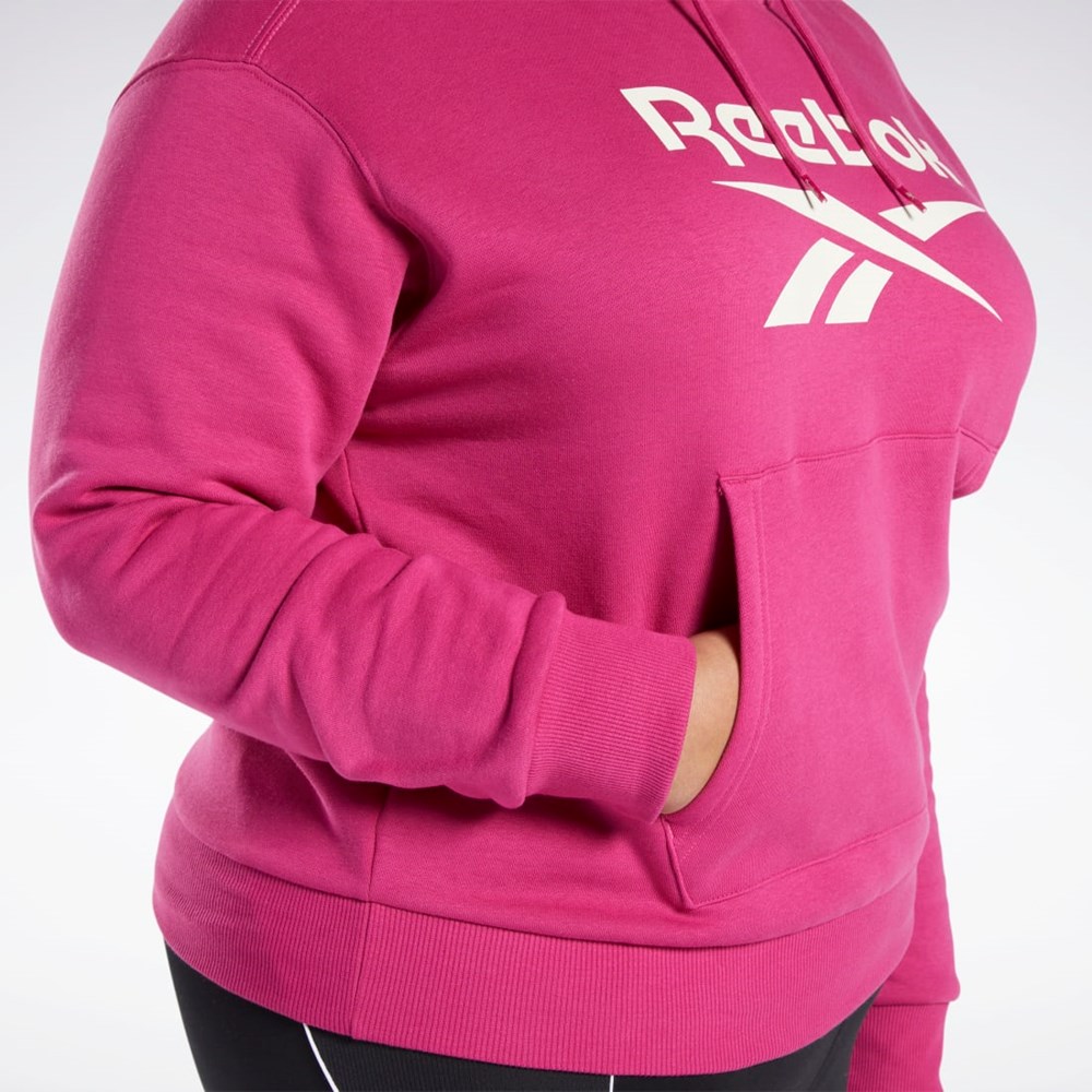 Reebok Reebok Identity Logo Fleece Pullover Hoodie (Plus Size) Rosa | YIPVUA-193