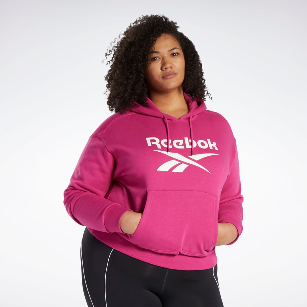 Reebok Reebok Identity Logo Fleece Pullover Hoodie (Plus Size) Rosa | YIPVUA-193