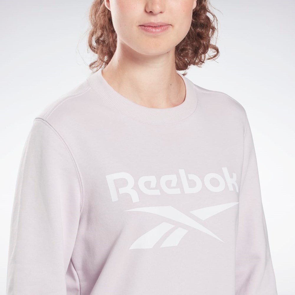 Reebok Reebok Identity Logo French Terry Crew Sweatshirt Quartz Glow | UVWQAM-403