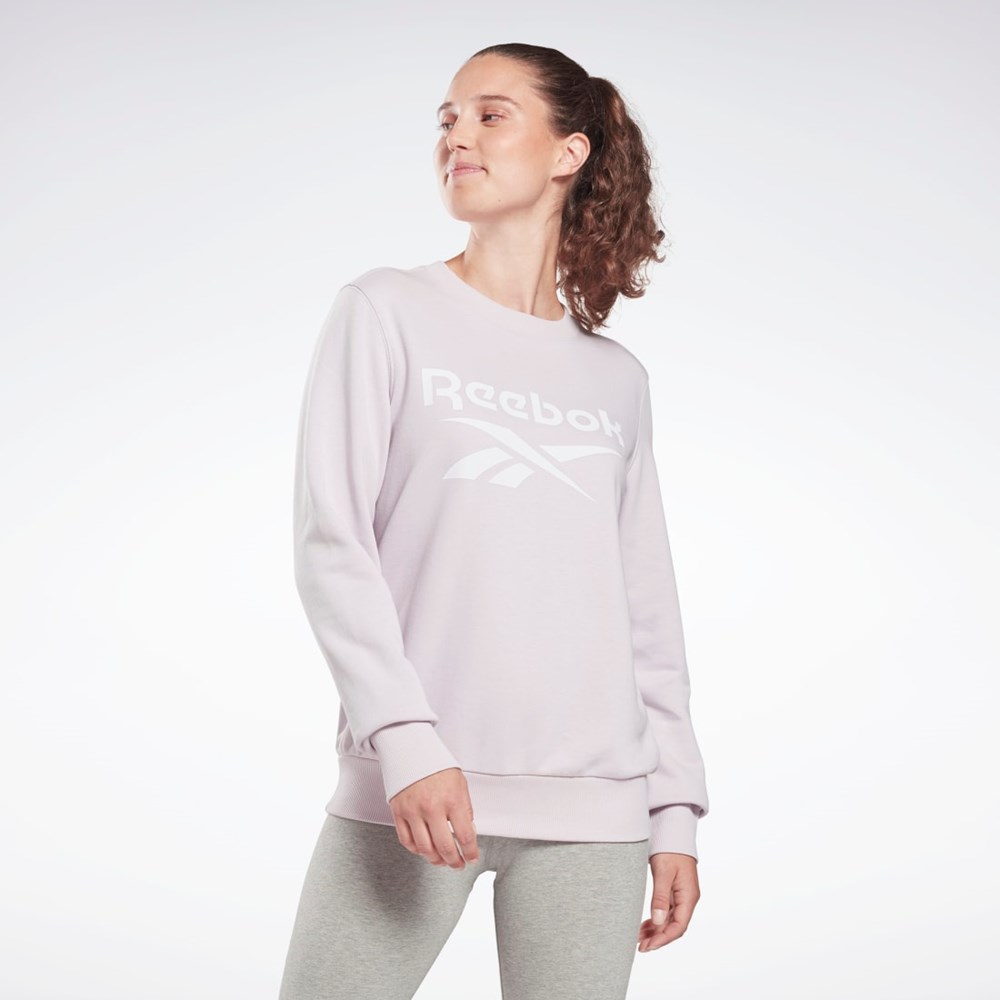 Reebok Reebok Identity Logo French Terry Crew Sweatshirt Quartz Glow | UVWQAM-403