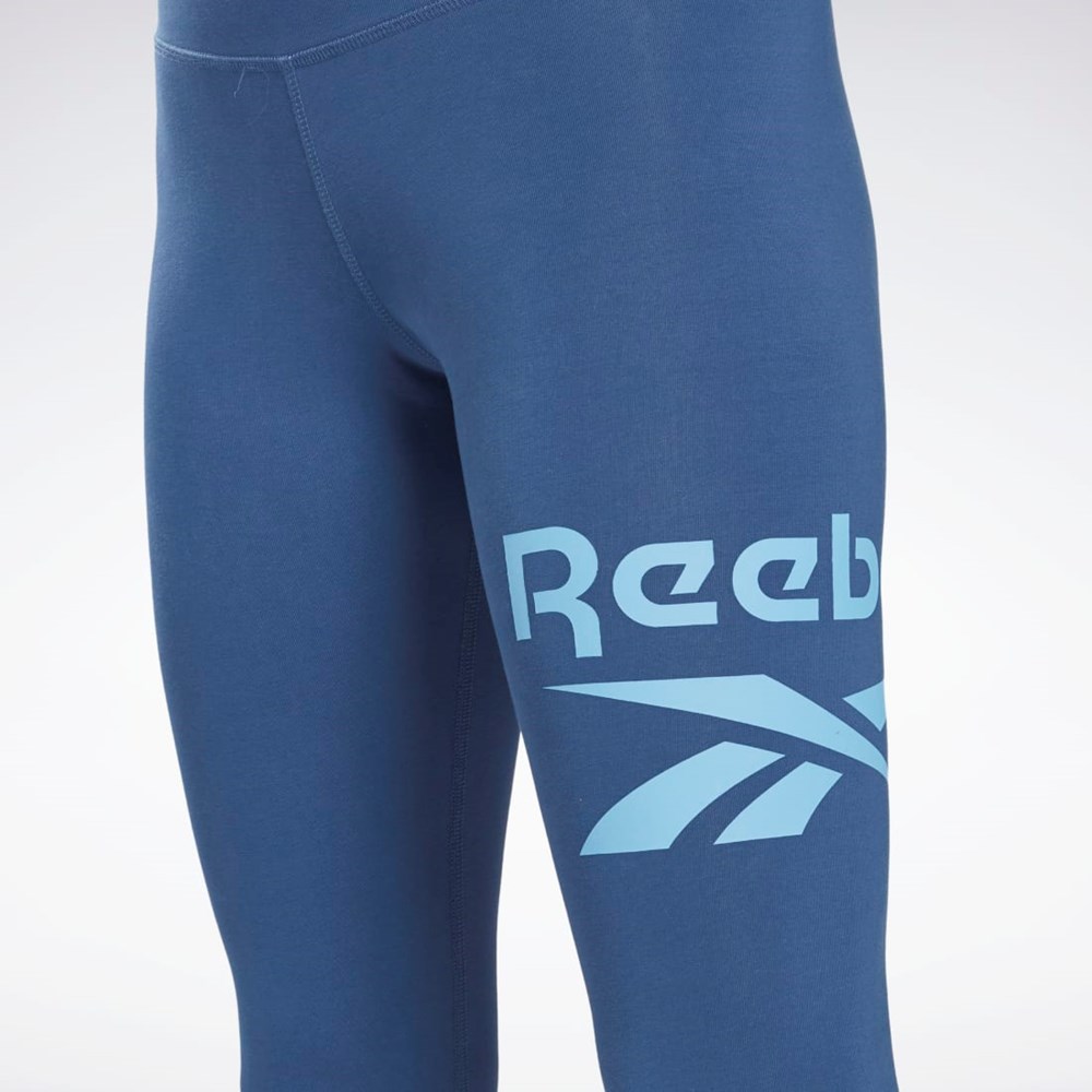 Reebok Reebok Identity Logo Leggings Blå | ROFQZW-281