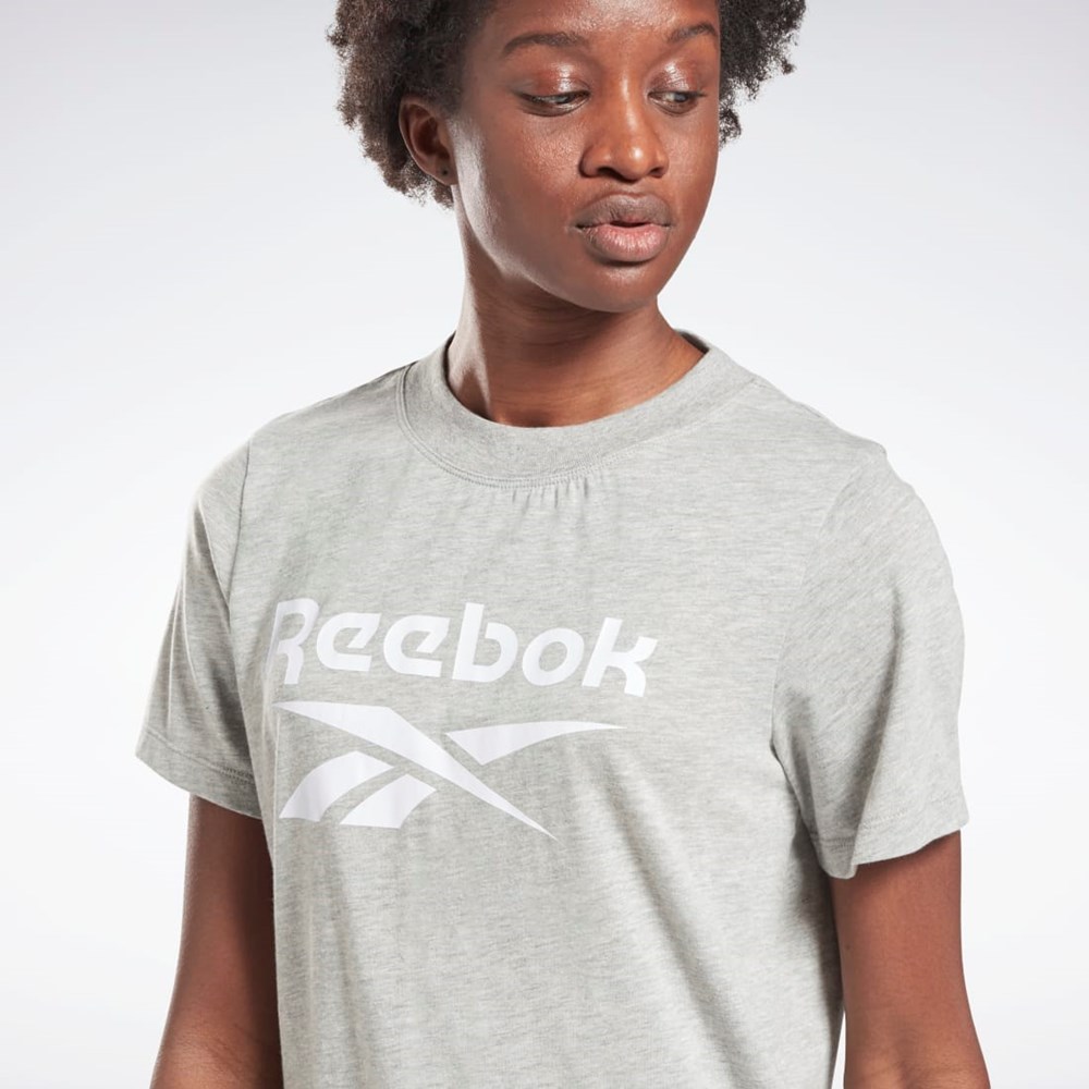 Reebok Reebok Identity Logo T-Shirt Grå Hvite | MYEXTL-652