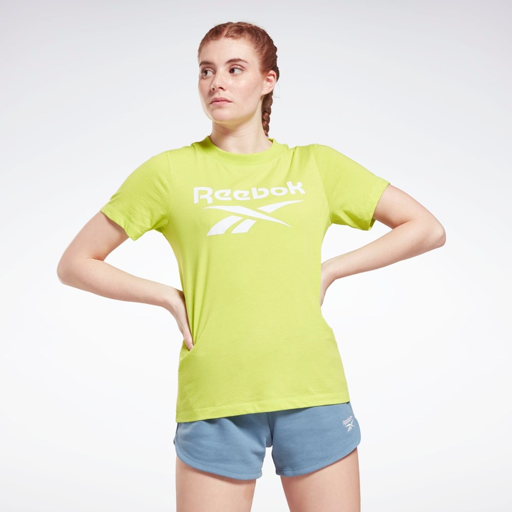 Reebok Reebok Identity Logo T-Shirt Gul | SGOYPC-014