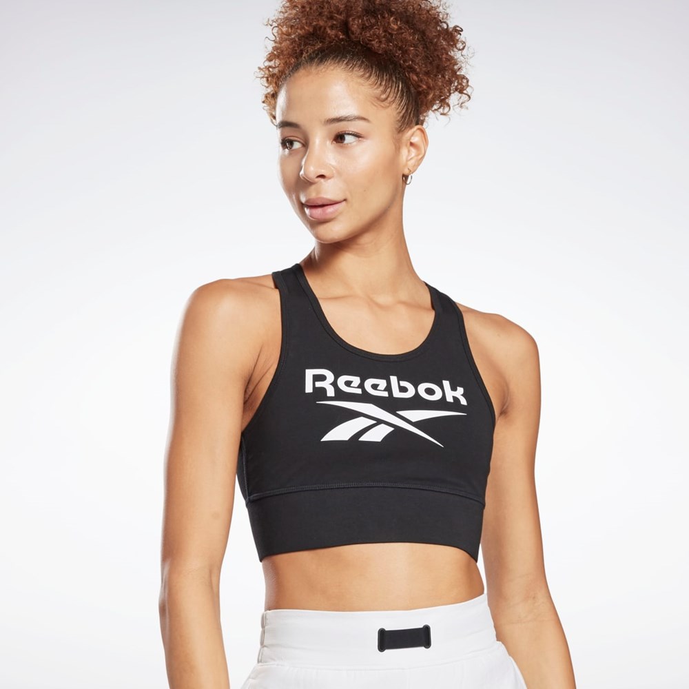 Reebok Reebok Identity Sports Bra Svarte | EOGQBI-567