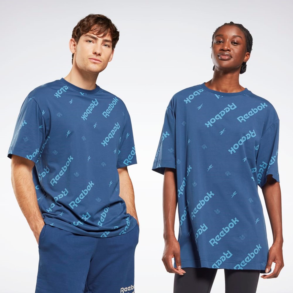 Reebok Reebok Identity T-Shirt Blå | VOWAHJ-940