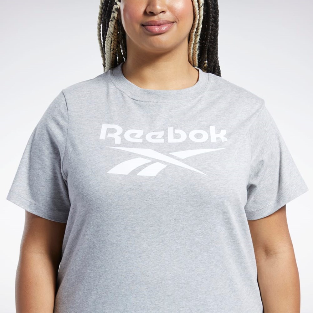 Reebok Reebok Identity T-Shirt (Plus Size) Grå | VOWZTN-967