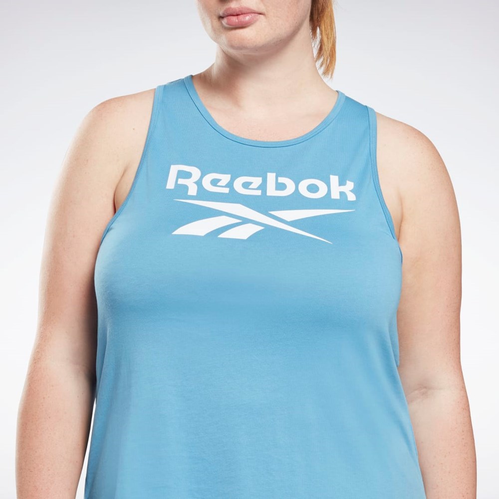 Reebok Reebok Identity Tank Top (Plus Size) Blå | ACVLTN-739