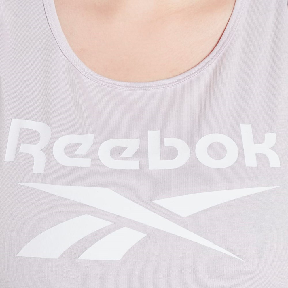 Reebok Reebok Identity Tank Top (Plus Size) Quartz Glow | FHVZAL-361