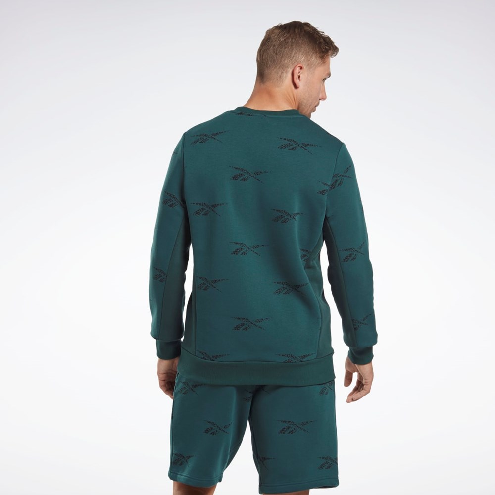 Reebok Reebok Identity Vector Fleece Crew Sweatshirt Grønn | OQLYIW-285