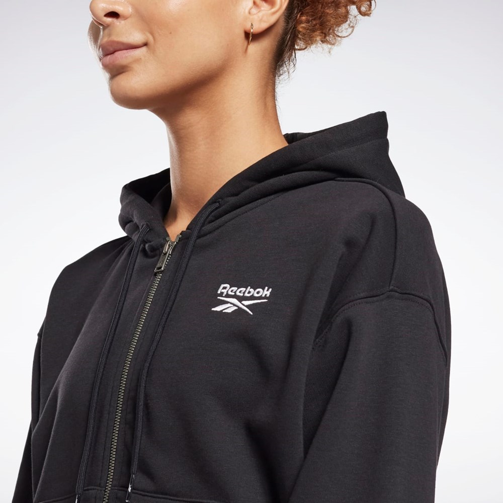 Reebok Reebok Identity Zip-Up Track Jacket Svarte | NUCFYZ-921