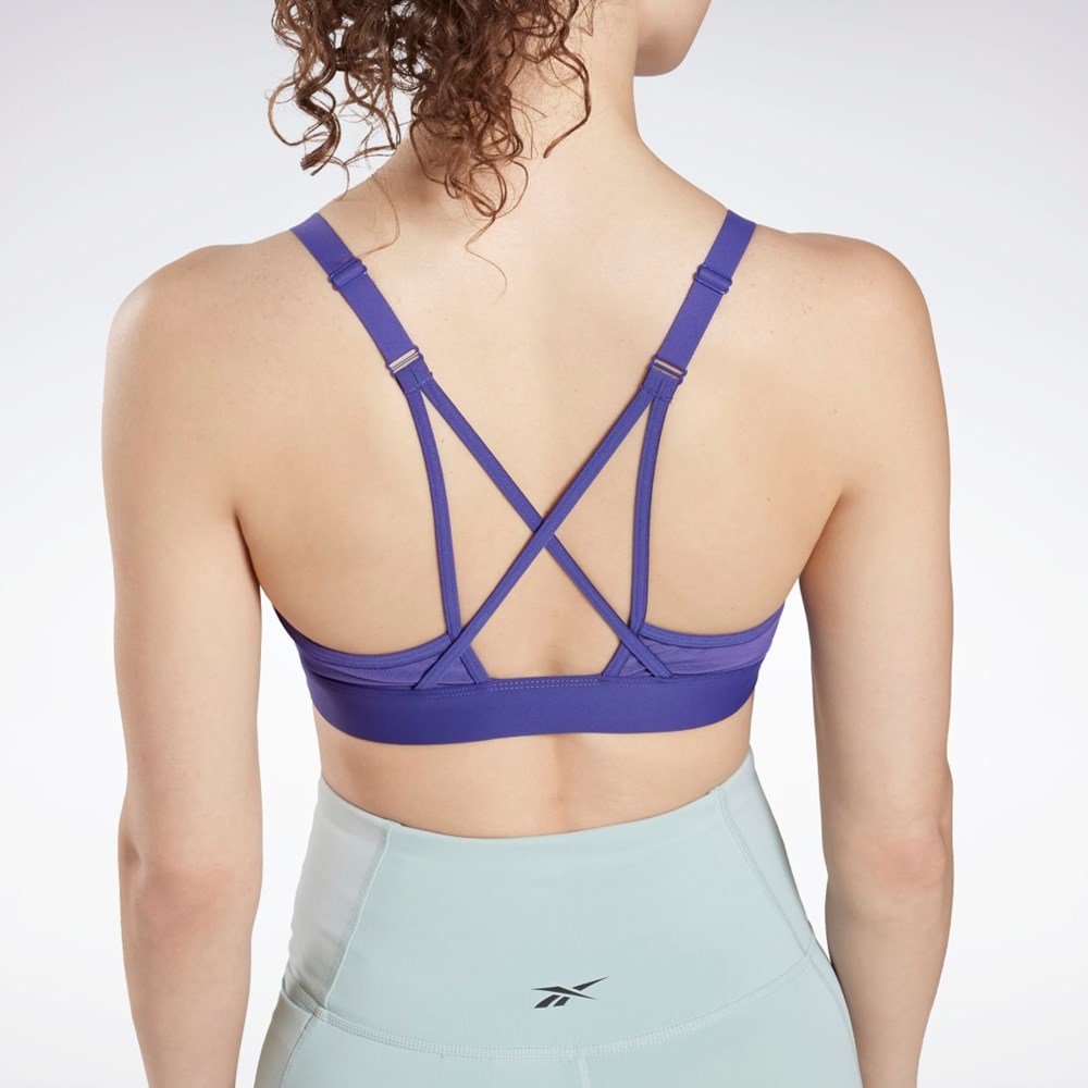 Reebok Reebok Lux Strappy Sports Bra Lilla | MPBTUN-951