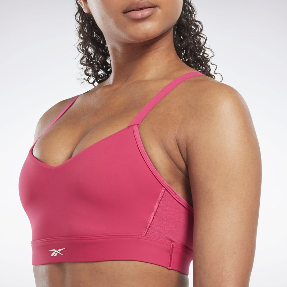 Reebok Reebok Lux Strappy Sports Bra Rosa | SYIRHL-092