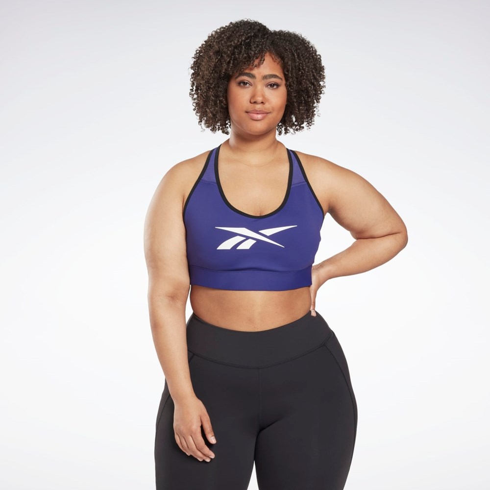 Reebok Reebok Lux Vector Racer Sports Bra (Plus Size) Lilla | DXPOVF-536