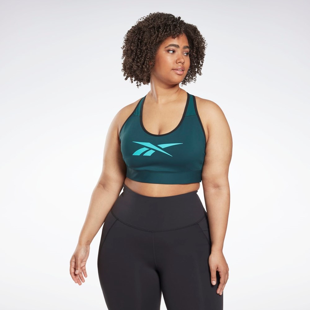 Reebok Reebok Lux Vector Racer Sports Bra (Plus Size) Grønn | WTIAUG-703