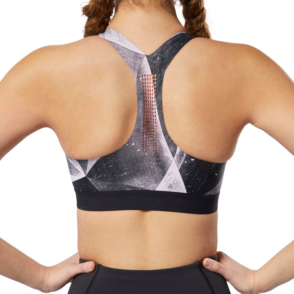 Reebok Reebok PureMove Bra - Shattered Ice Motion Sense ™ Svarte | RTXOQH-459