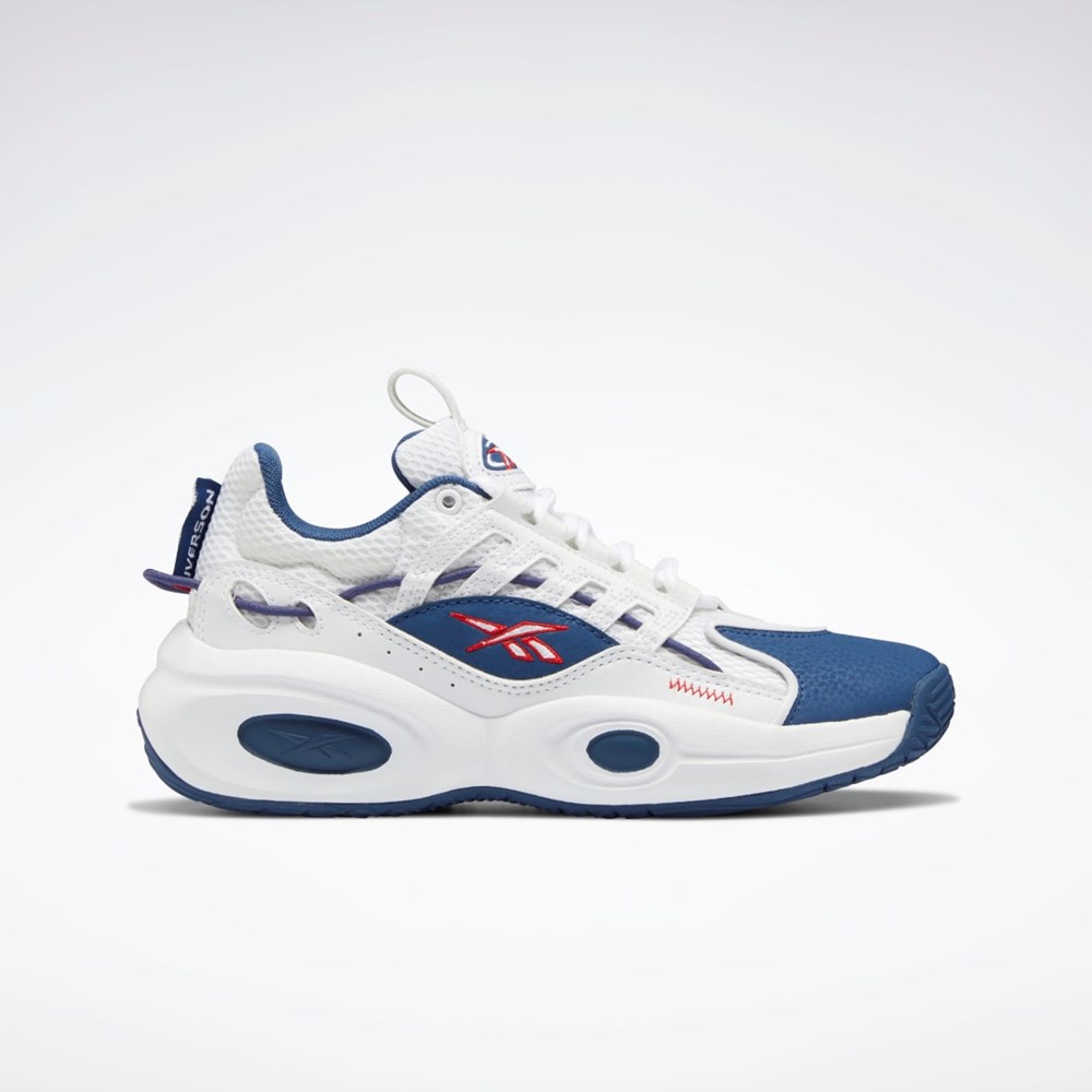 Reebok Reebok Solution Mid Basketball Shoes - Grade School Hvite Blå Rød | HEXDJY-480