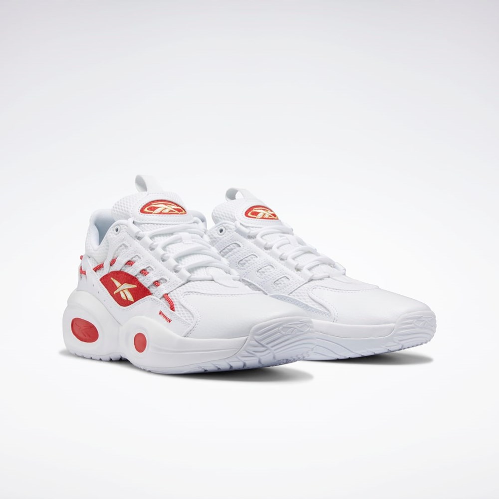 Reebok Reebok Solution Mid Basketball Shoes Hvite Rød Gull | VEARUY-203