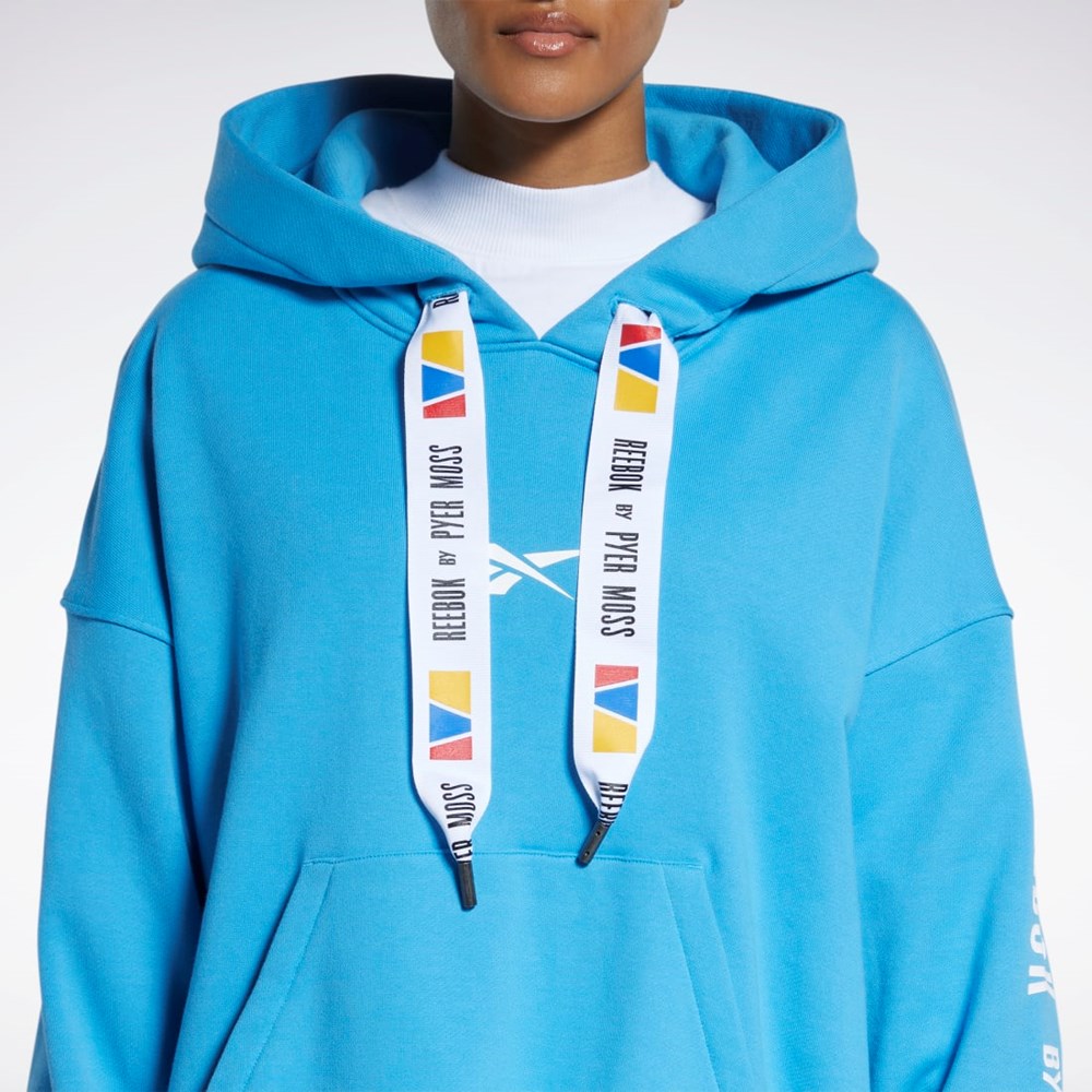 Reebok Reebok by Pyer Moss Hoodie Blå | CZGOHM-961