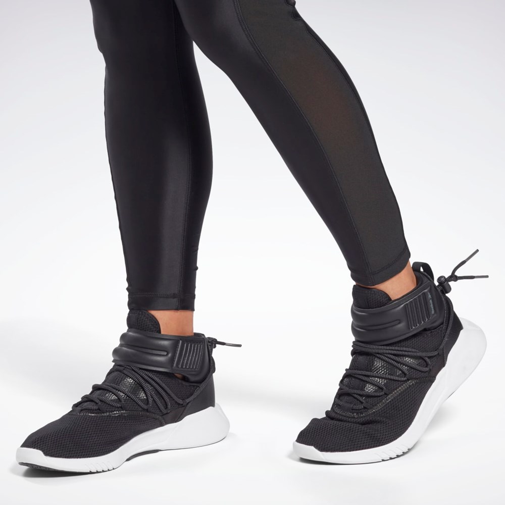 Reebok Shiny High-Rise Leggings Svarte | EHBWAZ-507