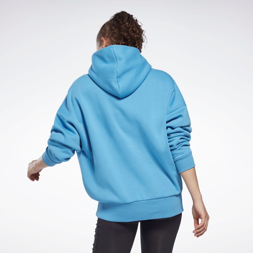 Reebok Studio Recycled Oversize Hoodie Blå | MJDPNE-576