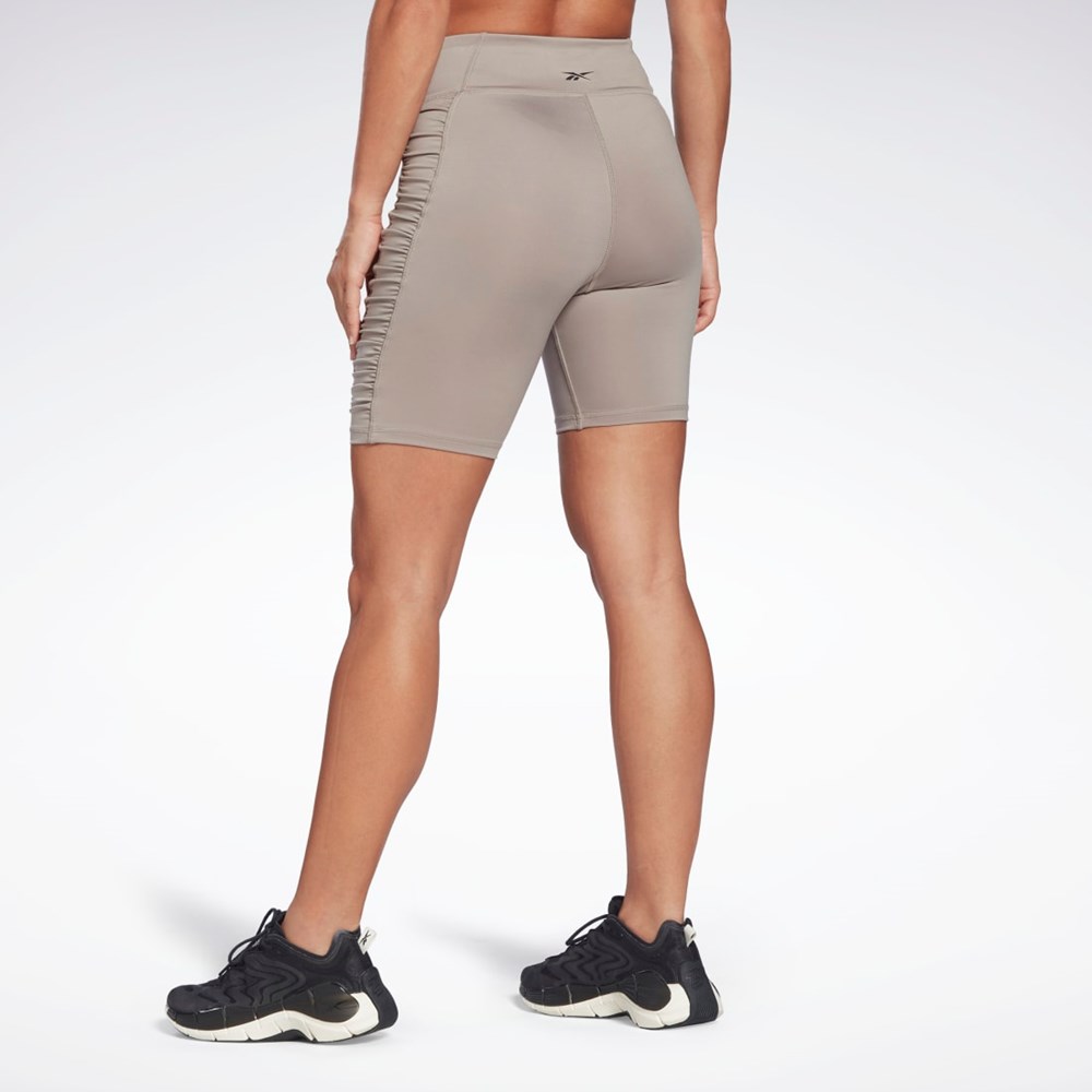 Reebok Studio Ruched High Rise Legging Shorts Grå | JVWXMU-218