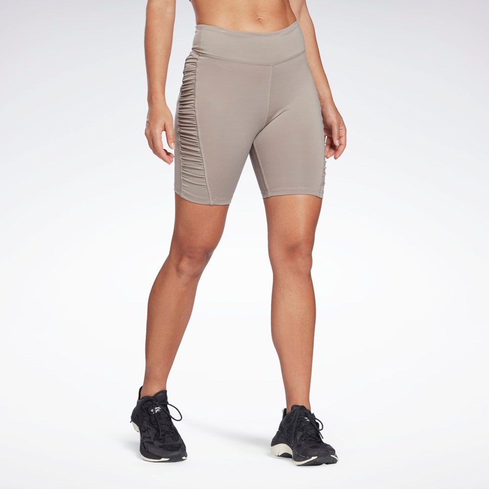 Reebok Studio Ruched High Rise Legging Shorts Grå | JVWXMU-218