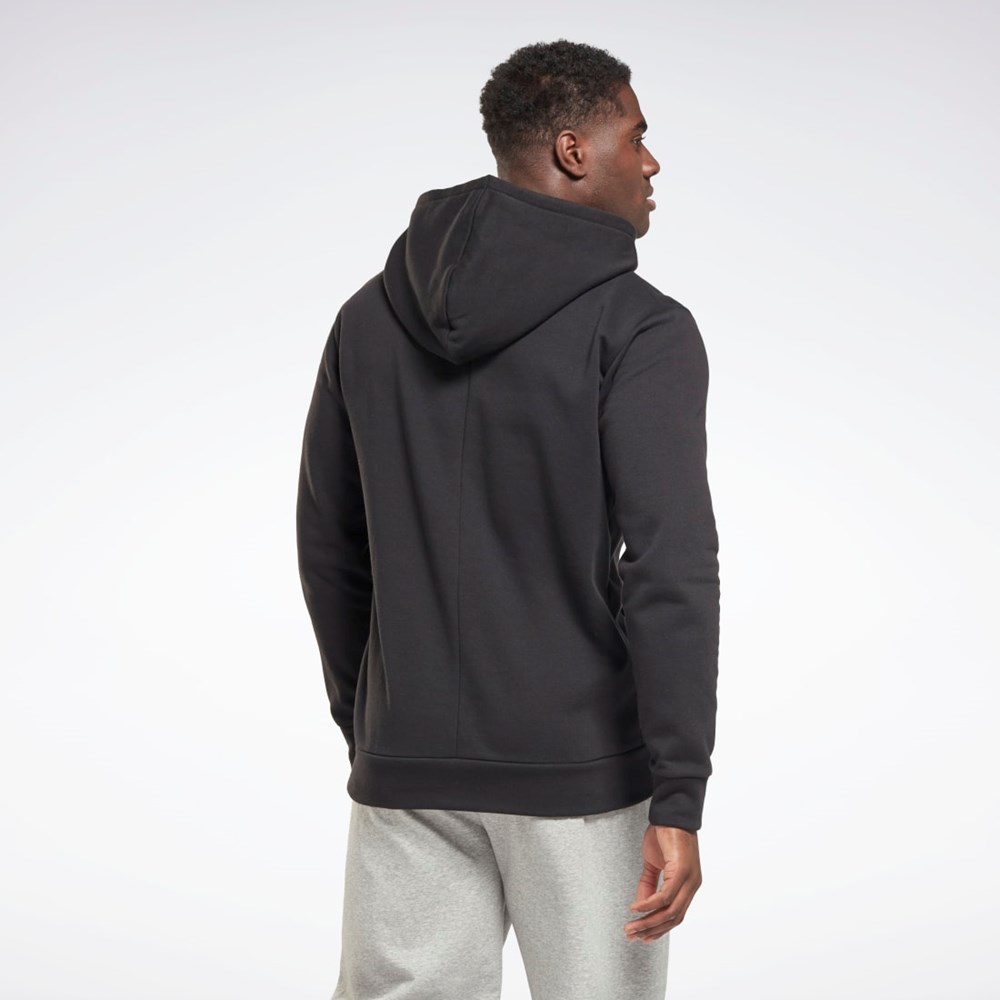 Reebok THERMOWARM+GRAPHENE Bomull Hoodie Svarte | YBIZAK-706