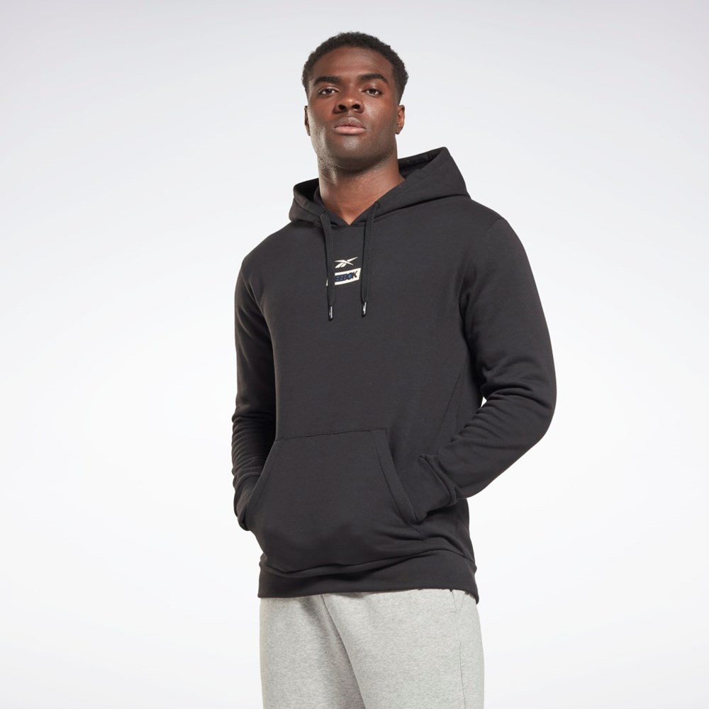 Reebok THERMOWARM+GRAPHENE Bomull Hoodie Svarte | YBIZAK-706