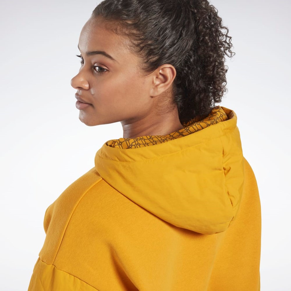 Reebok THERMOWARM+GRAPHENE Hoodie Bright Ochre | OFHPME-509